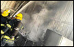 اندلاع حريق في مخزن بمدينة اللد