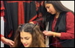 الطيبة: طالبات فرع ‘ تصفيف الشعر‘ بمدرسة ‘عمال‘ التكنولوجية  يشاركن بفعاليات يوم المرأة 