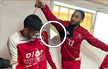 لاعب هبوعيل كفر كنا باسل طه يطفئ الشمعة الـ 26 باحتفال في الملعب مع زملائه