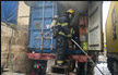حيفا: اندلاع حريق في شاحنة محملة بـ ‘ كونتينر ‘