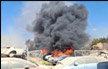 باقة الغربية: اندلاع حريق في مجمع للسيارات الخردة